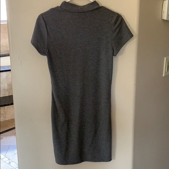 Comfy Grey Choker Dress - Picture 4 of 5